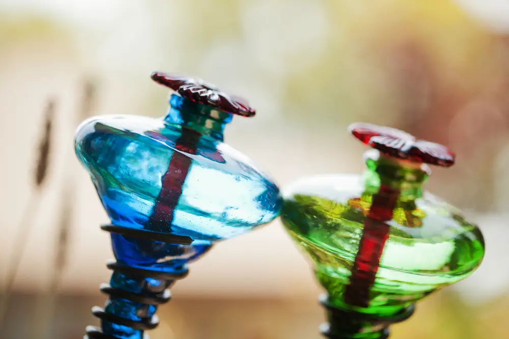 glass hummingbird feeders